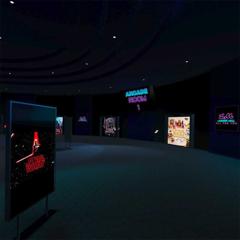Metaverse mall arcade room