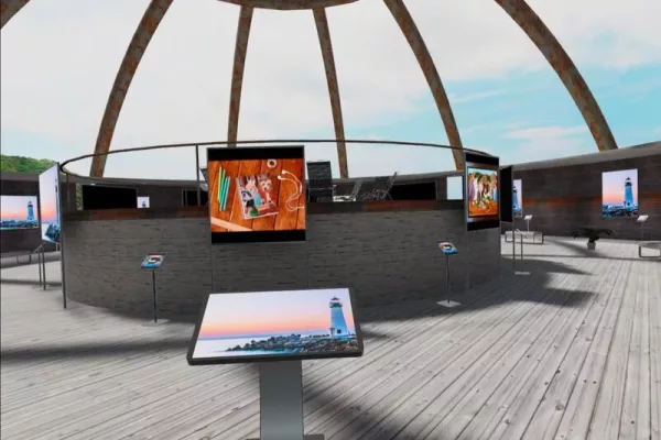 An art museum nestled in the Oculus Multiverse app's ICC district
