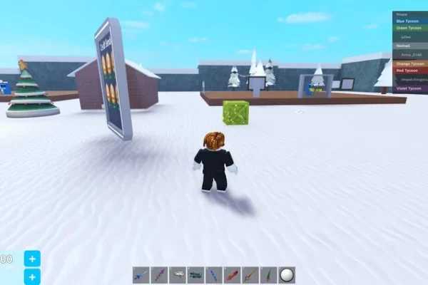 Finding a crate of presents in Roblox's Christmas Presents Tycoon