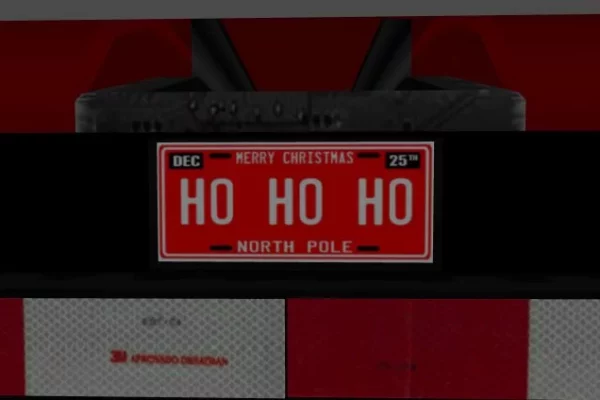 The Ho Ho Ho license plate for the metaverse Coke Santa truck