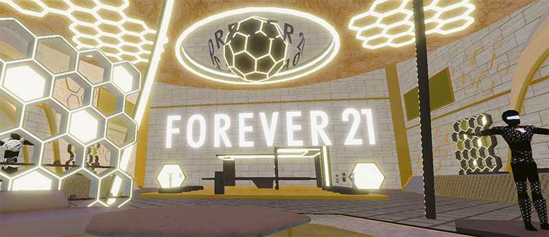 Forever 21's fashion gallery in Decentraland 