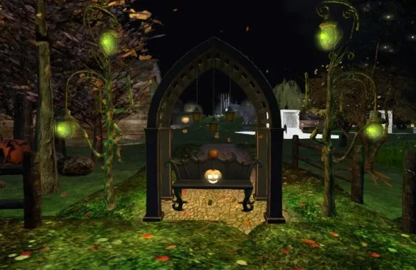 A Halloween gazebo in Second Life