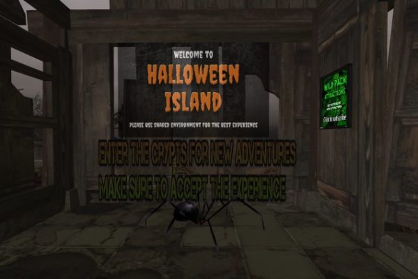 The Entrance to the Halloween Island Amusement Park in Second Life