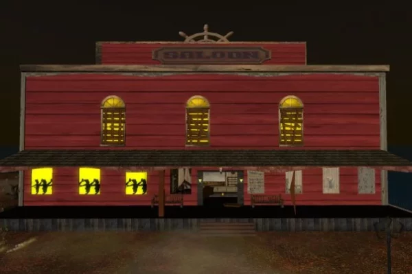 Haunted saloon entrance