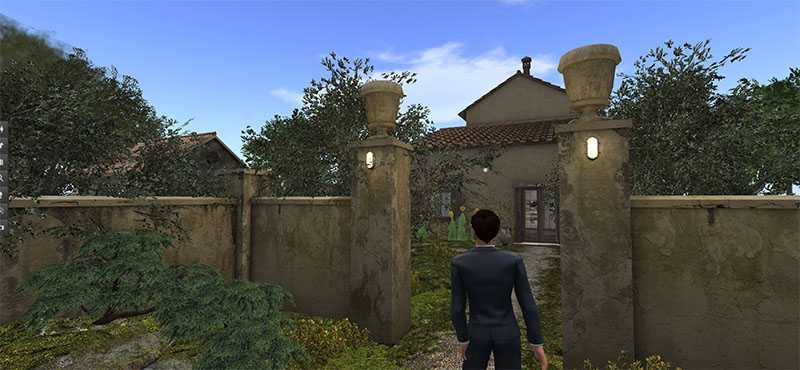 A luxurious home in the Second Life metaverse