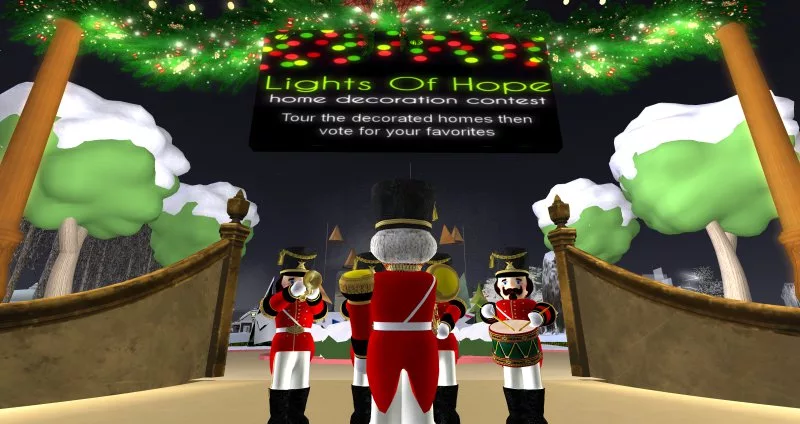 Entrance to Lights of Hope at Second Life's Christmas Expo