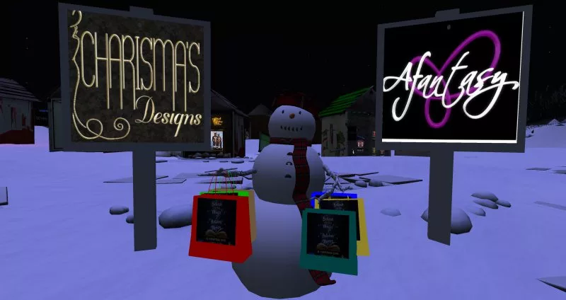 Entrance to Christmas Designs in Second Life's Christmas expo