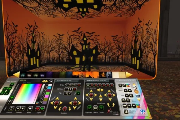 A Halloween selfie booth in the metaverse
