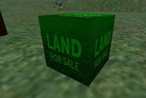 Land for Sale sign in the Metaverse