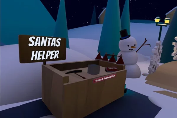 Santa's helper station in Horizon World's Christmas Wish