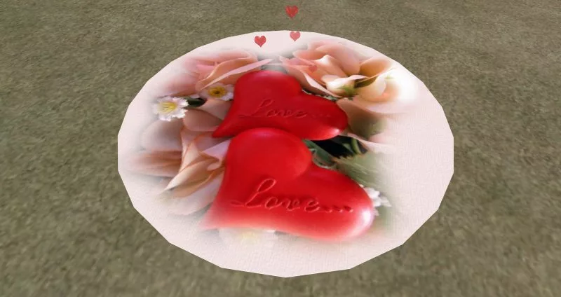 A Valentine dance floor for two in Second Life