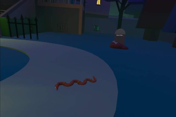 A snake along the path to Horizon's Haunted House