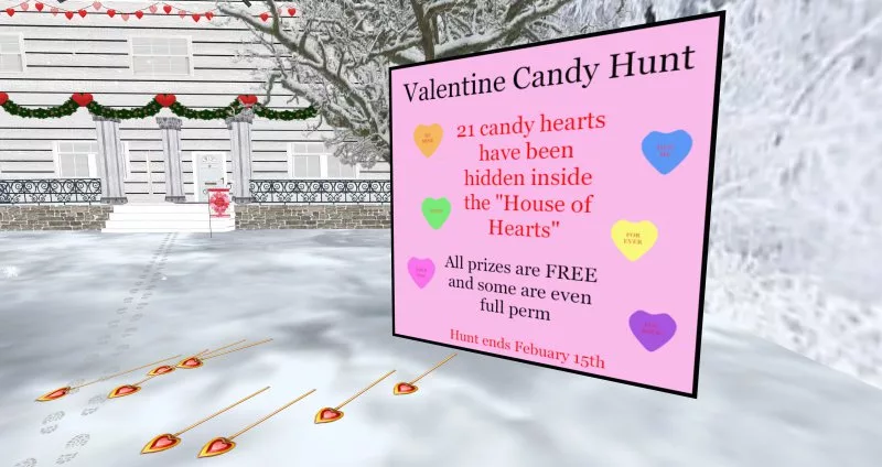 Valentine Candy Hunt sign