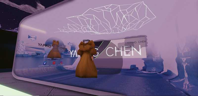 Yaping Chen Metaverse Fashion Week Display in Decentraland